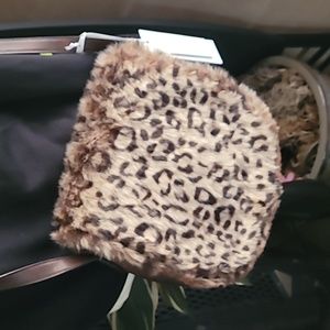Animal Print Faux Fur Crossbody Bag